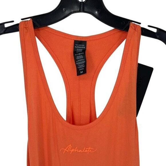 Alphalete Women’s RacerBack Activewear Tank Top Orange NWT Medium - Picture 2 of 6
